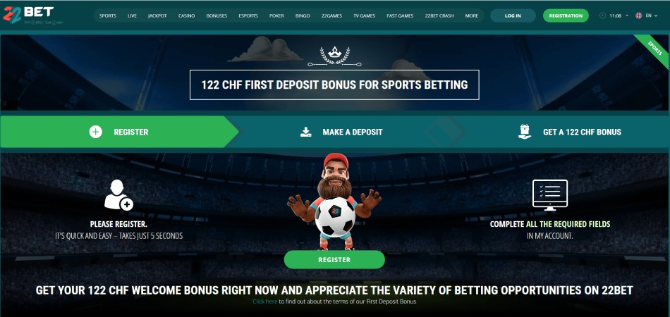 22bet - Super bonus de bienvenue