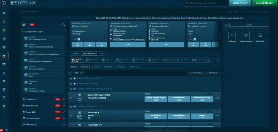 Slotuna - Bookmaker de confiance